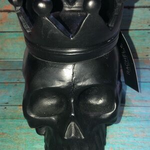 🖤 ☠️. Rachel Zoe Black Skull Candle Holder